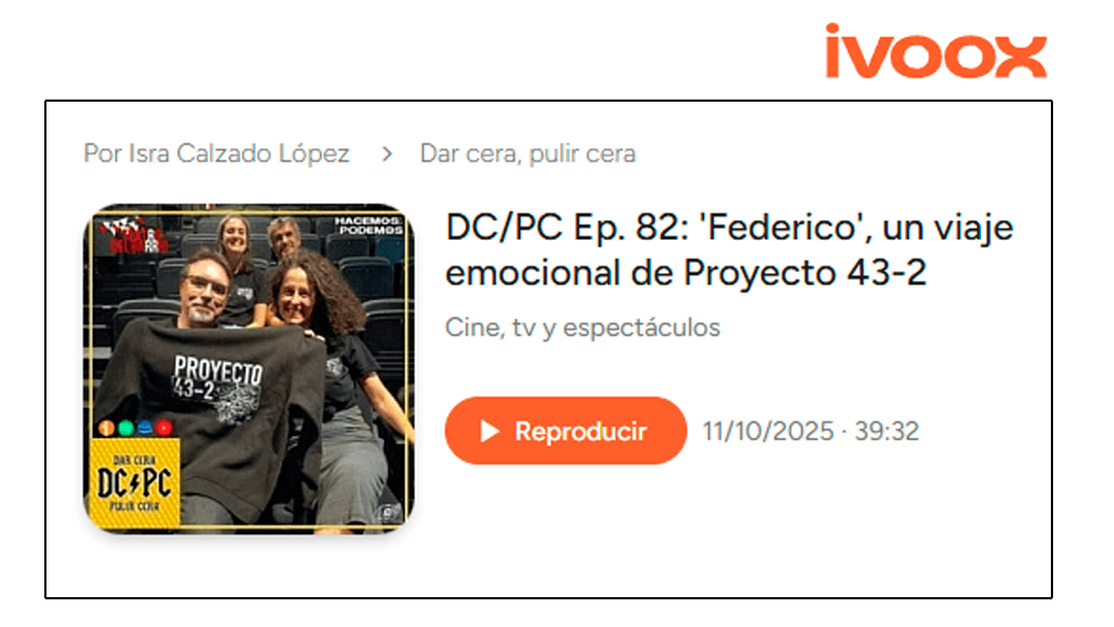 Pablo, María y Alba en el pódcast Dar cera, pulir cela