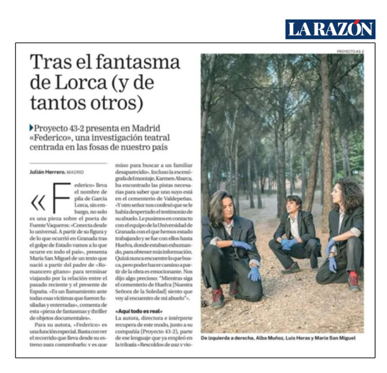 Noticia en la Razón impreso 6 de septiembre sobre Federico